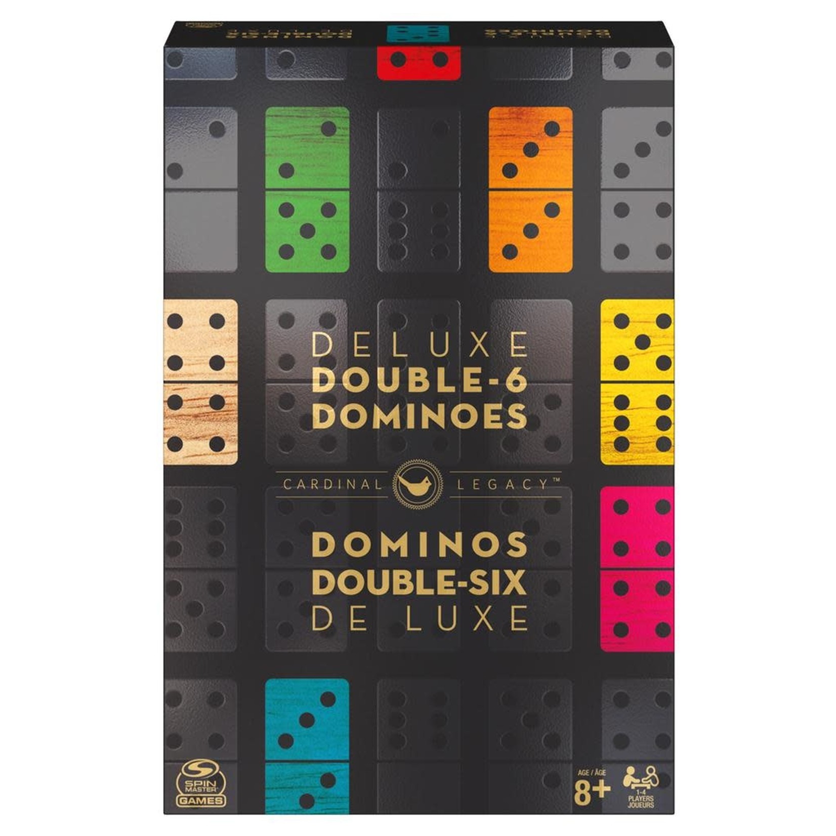 Cardinal Legacy Dominoes Double 6 (Deluxe, Wooden Case)