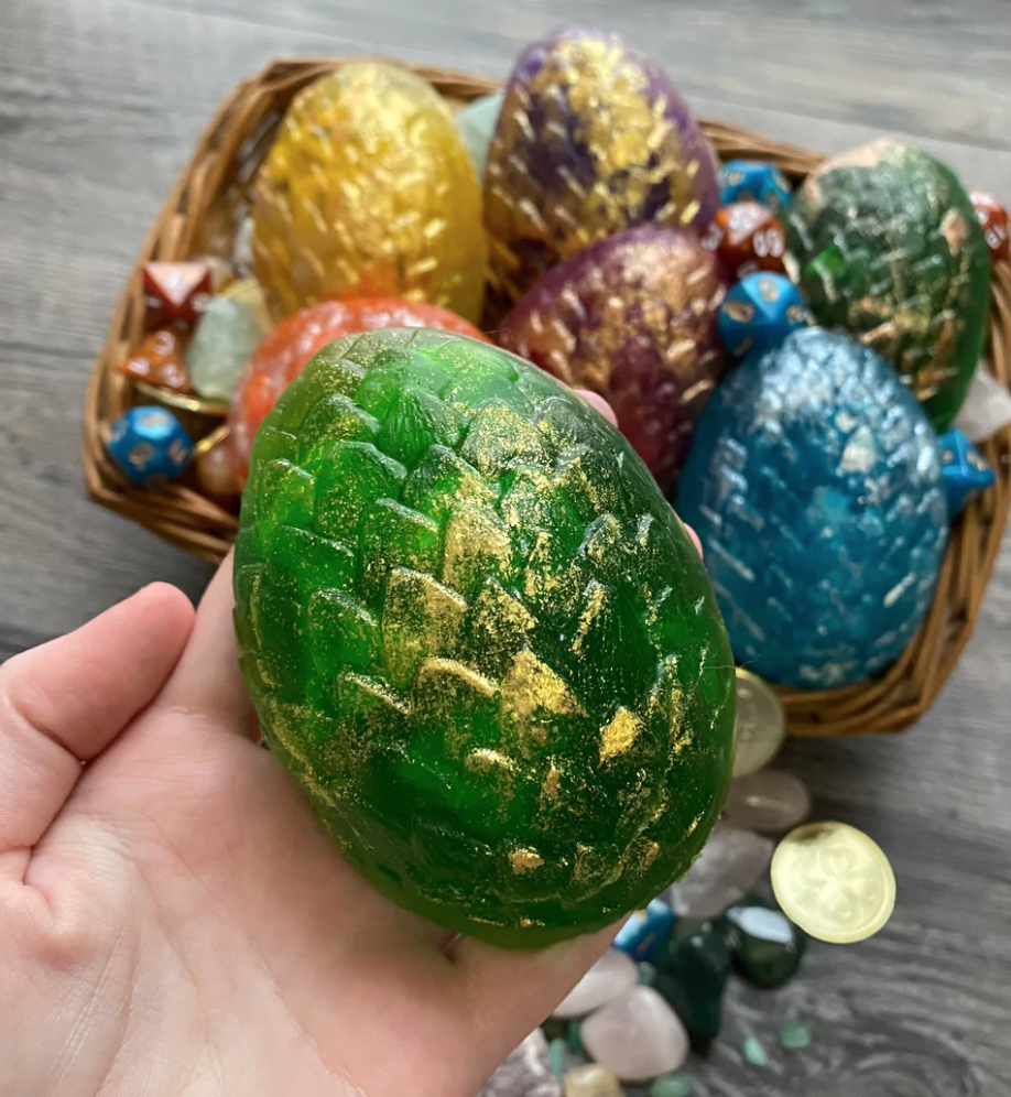 Dice Soap Dragon Egg (Green with 7Piece Dice Set Inside) Labyrinth