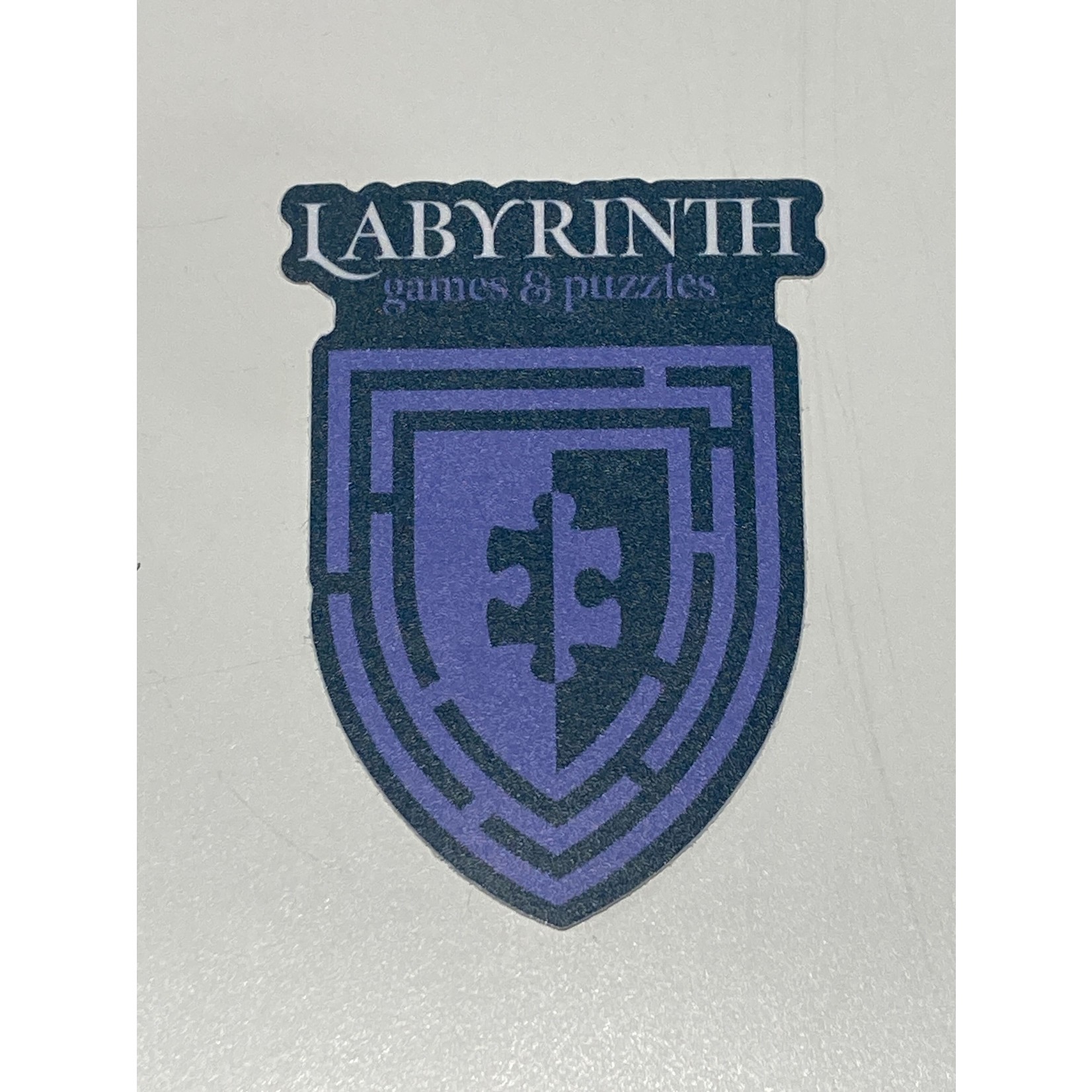 Labyrinth Sticker: Labyrinth Crest (Purple with Puzzle Piece)