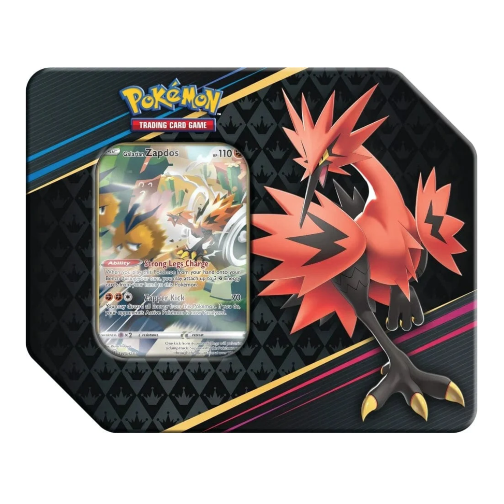 Pokémon Pokémon Trading Card Game: Crown Zenith Collection Tin (Galarian Zapdos)