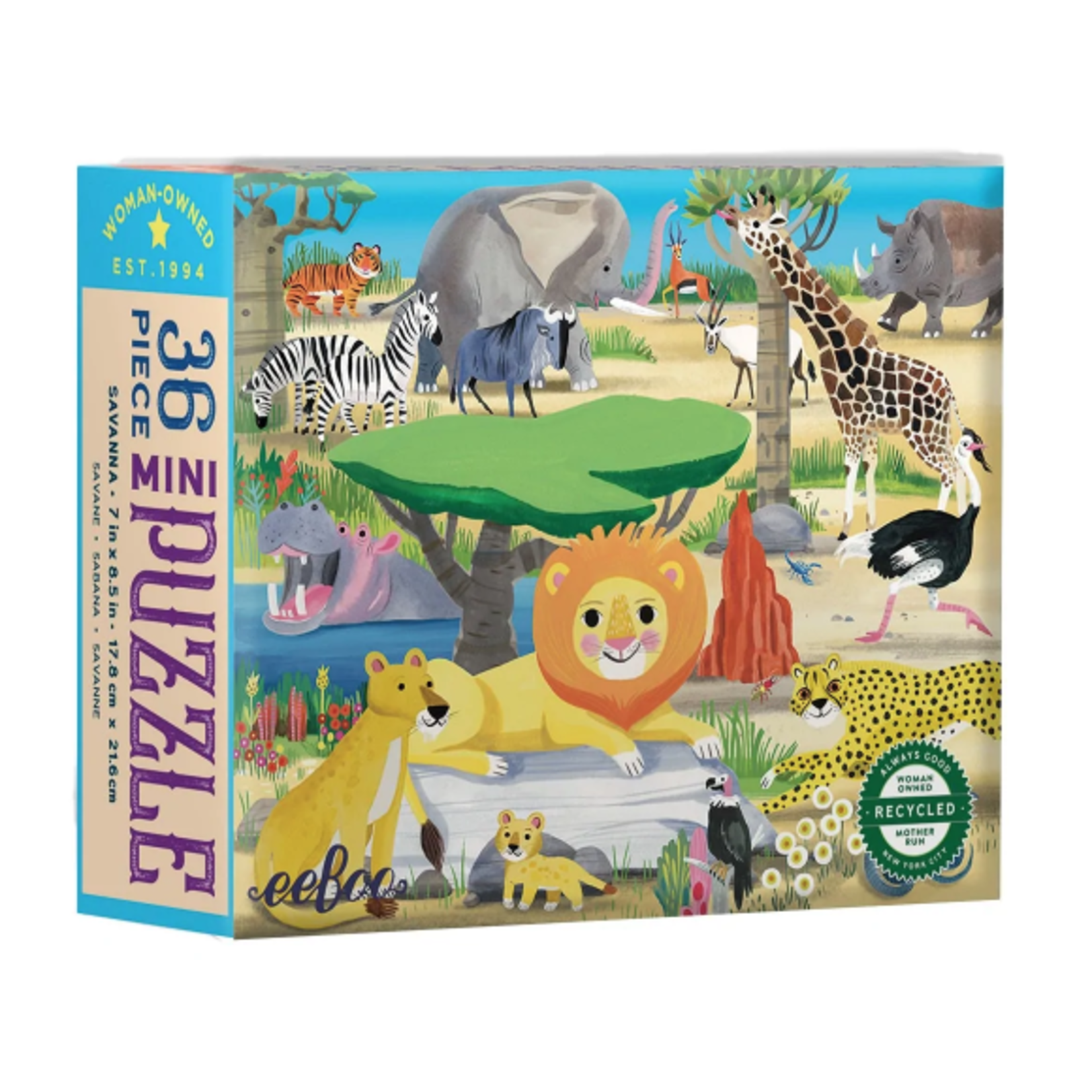 Eeboo Wild Habitats: Savanna, 36-Piece Jigsaw Puzzle