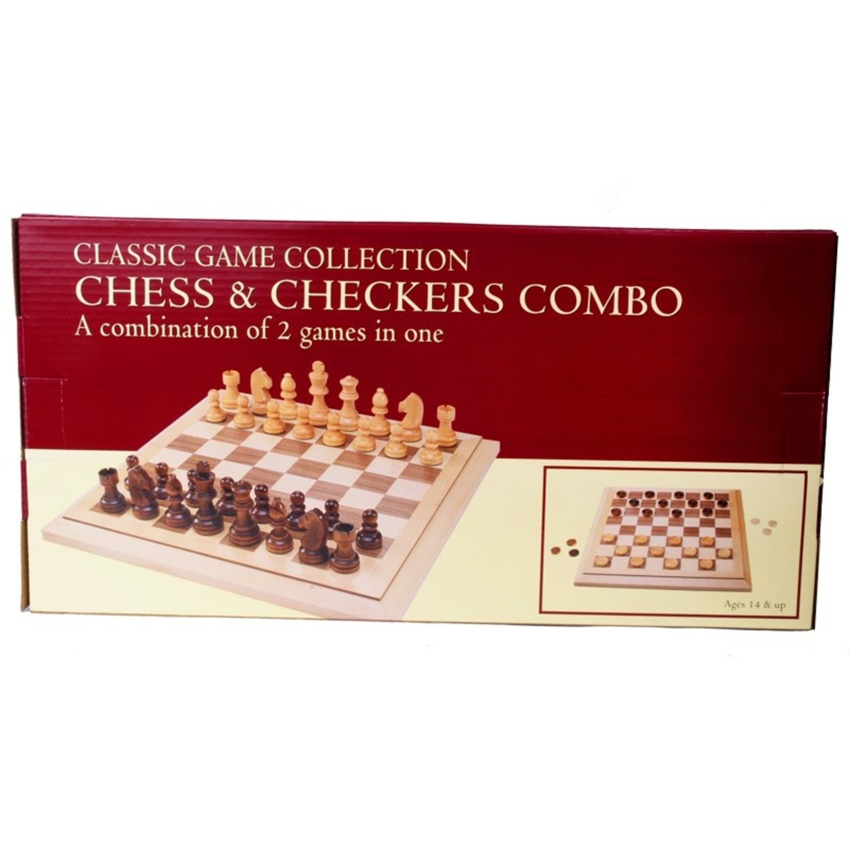 John Hansen 15-Inch Folding Chess & Checkers Combo Set