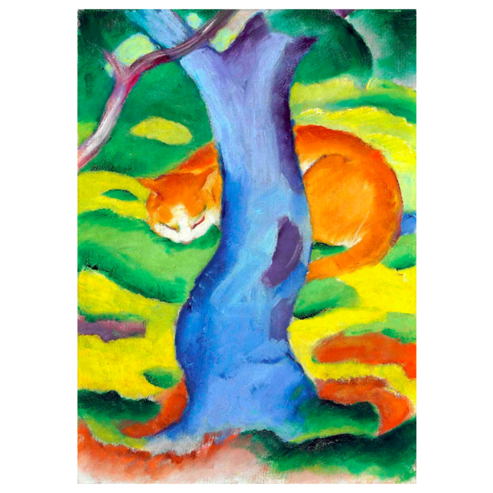 Artifact Puzzles Cat by Franz Marc, 138-Piece Wooden Jigsaw Puzzle