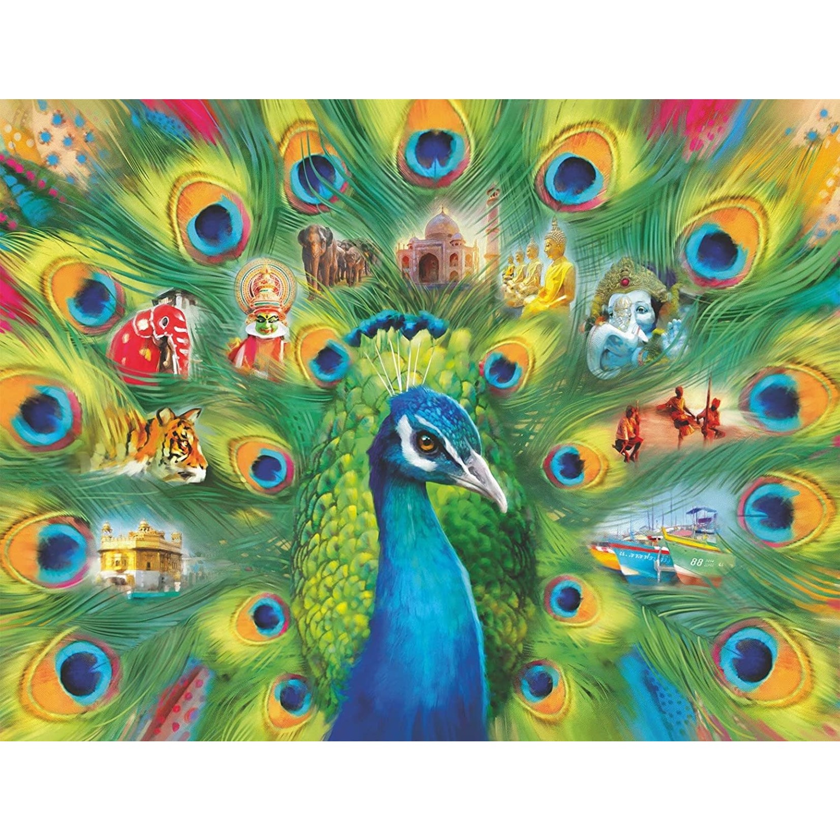 Ravensburger Land of the Peacock, 2000-Piece Jigsaw Puzzle