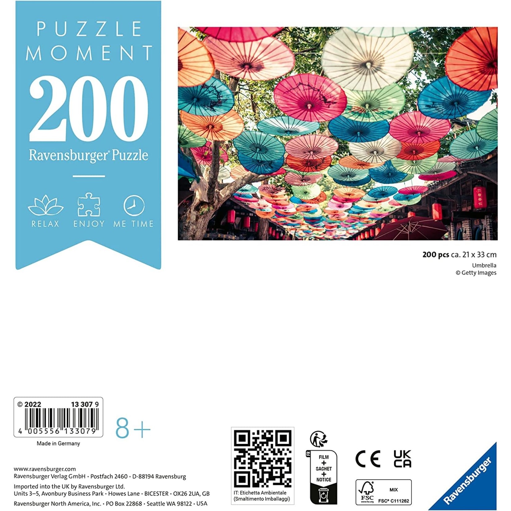 Ravensburger Puzzle Moment: Umbrellas, 200-Piece Jigsaw Puzzle