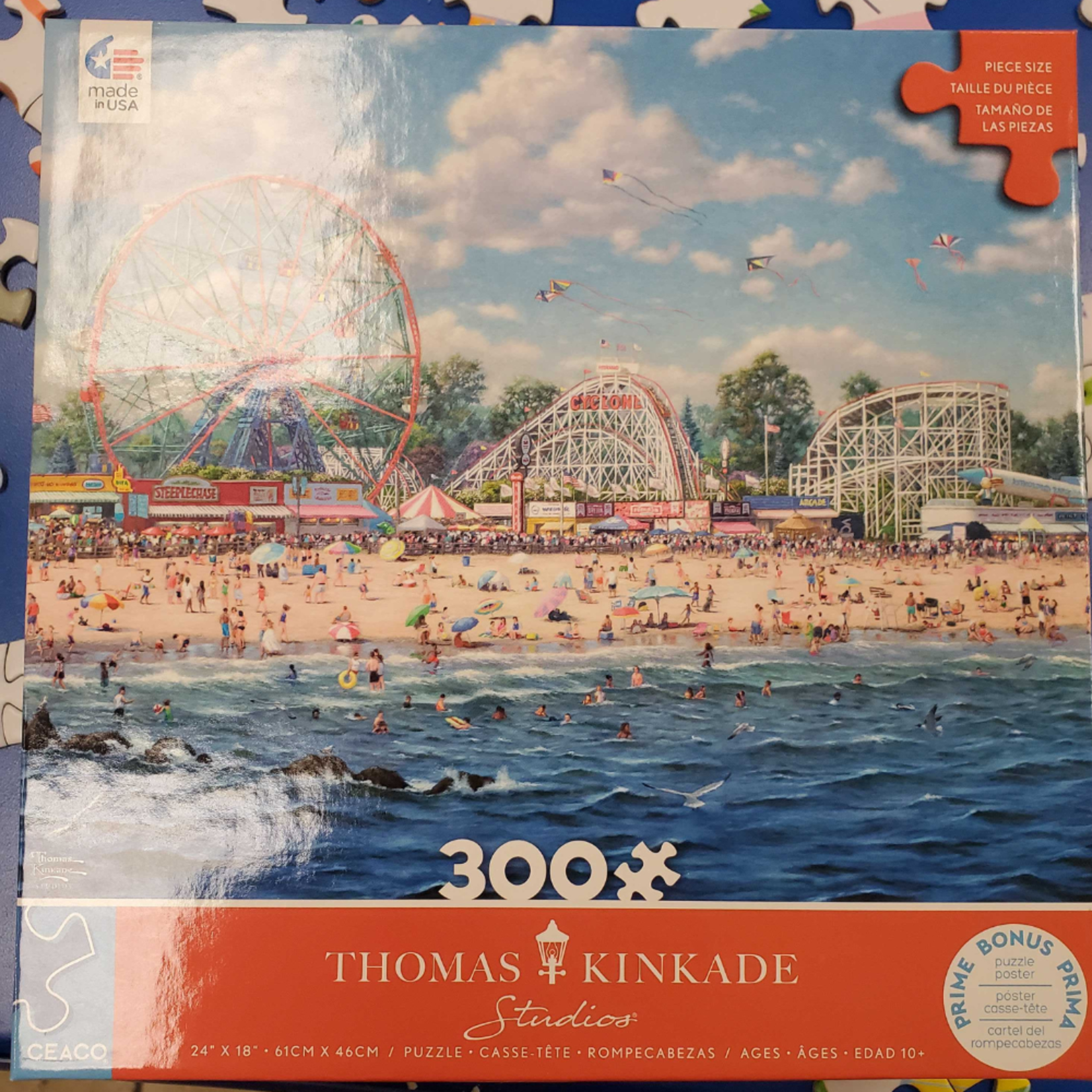 Ceaco Coney Island by Thomas Kinkade, 300-Piece Jigsaw Puzzle