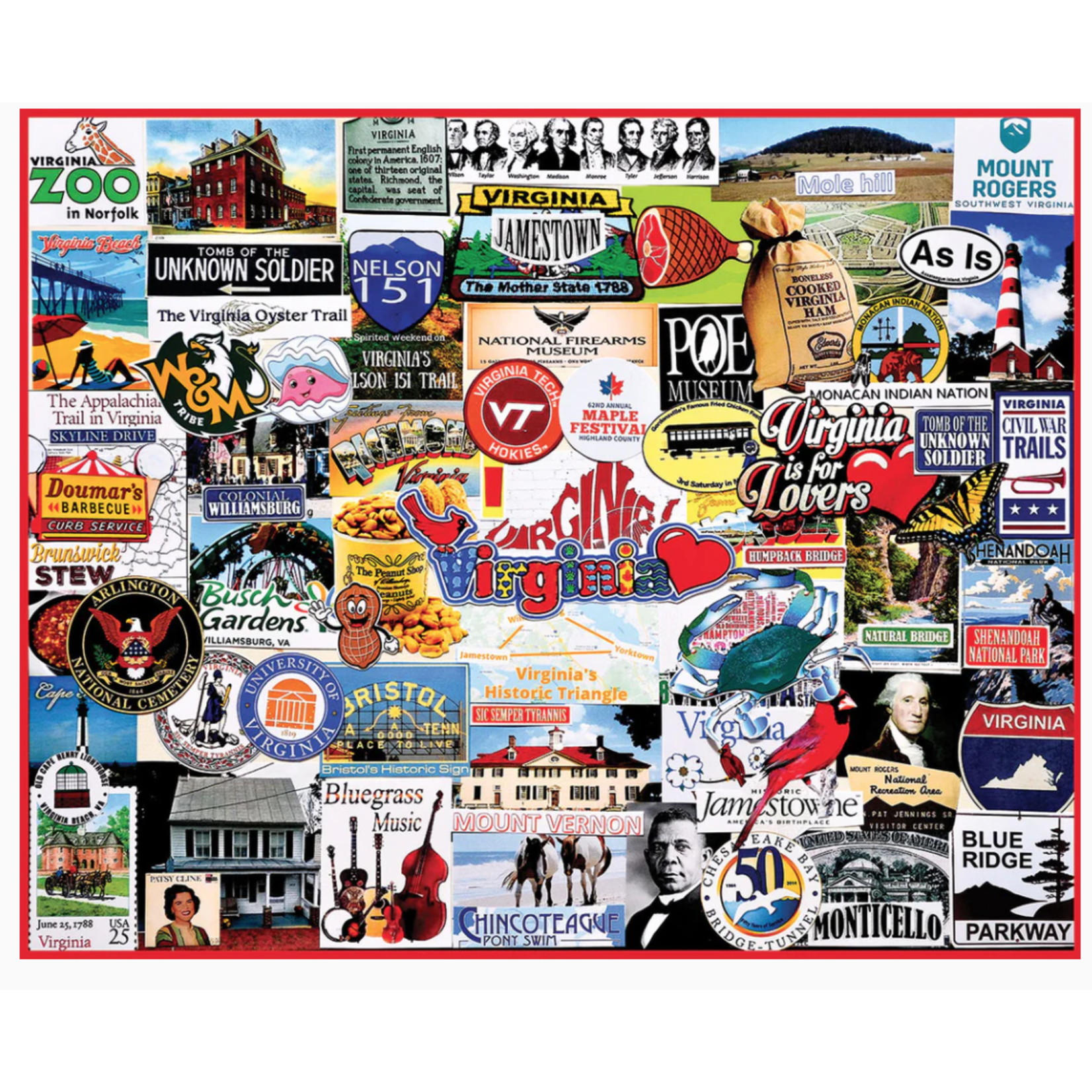 White Mountain Puzzles I Love Virginia, 1000-Piece Jigsaw Puzzle