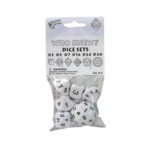 Koplow Who Knew? Dice Set (White with Black Numbers)