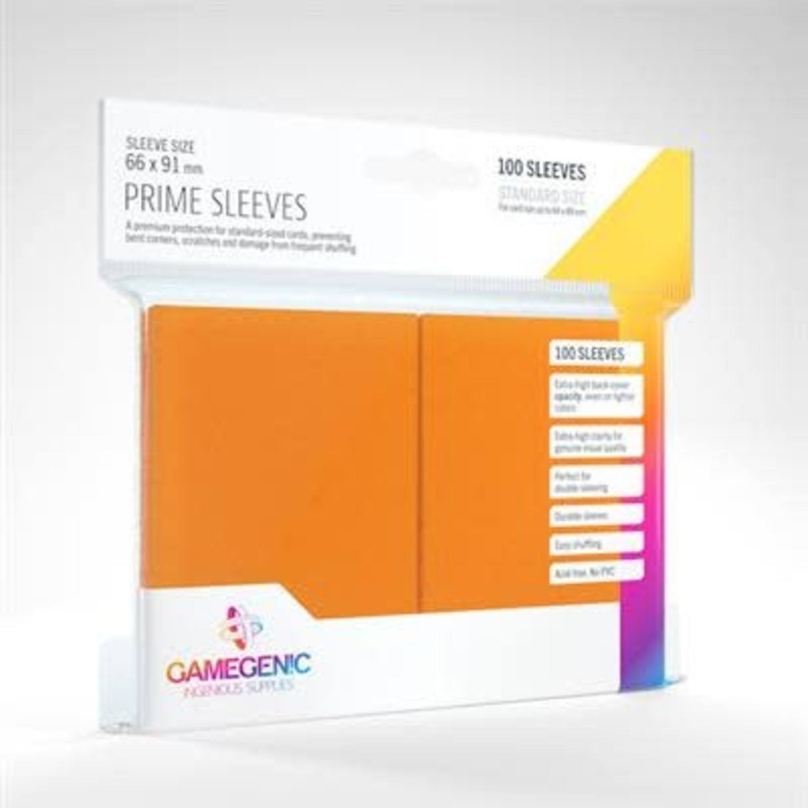 Gamegenic Card Sleeves: Orange, Standard Prime (100 Count)