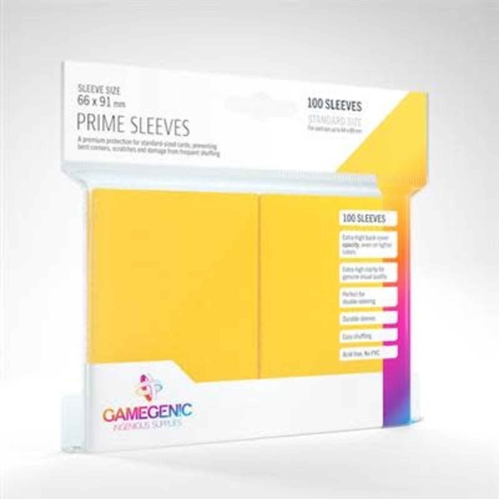 Gamegenic Card Sleeves: Yellow, Standard Prime (100 Count)