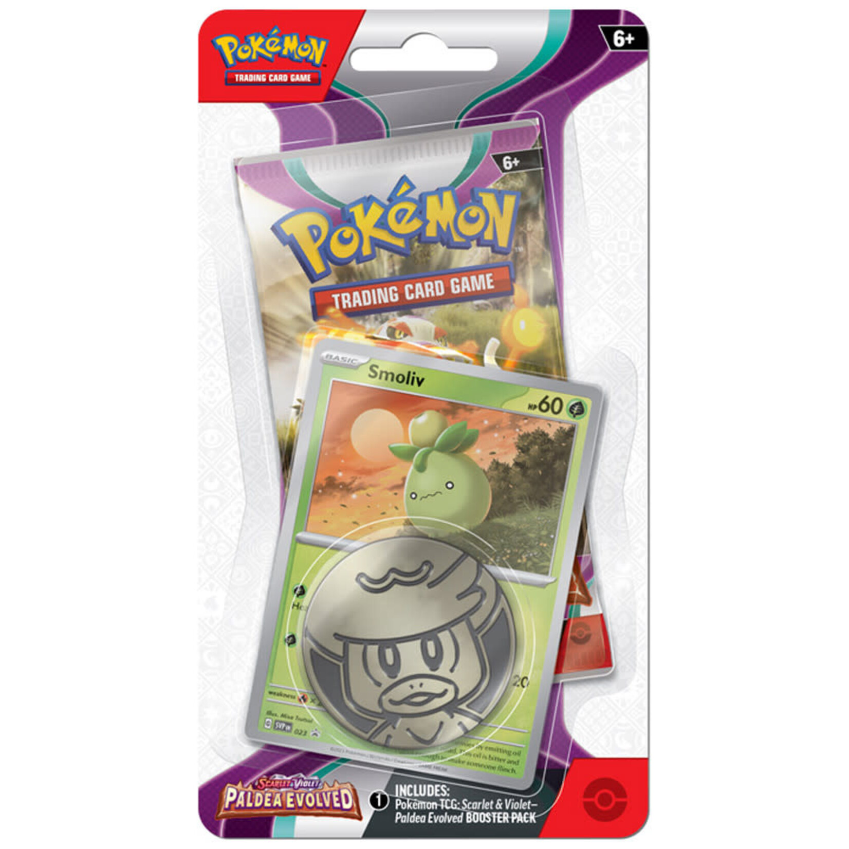 Pokémon Pokémon Trading Card Game: Paldea Evolved Checklane Blister Pack (Smoliv)