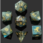 Hymgho Dice US 7-Piece Dice Set: Stone Sharp Edge Labradorite