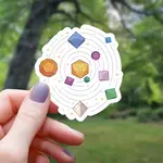 Mimic Gaming Co Sticker: Polyhedral Dice Universe Sticker (3")