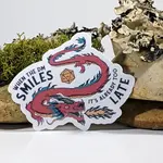 Mimic Gaming Co Sticker: When the DM Smiles it's Already too Late Dragon (3")