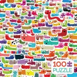 Ceaco Colorful Cats, 100-Piece Jigsaw Puzzle