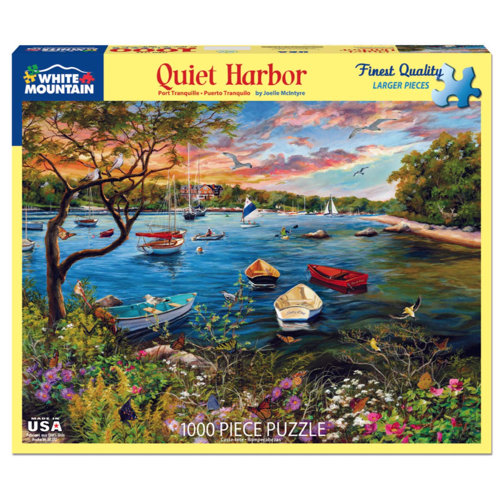 White Mountain Puzzles Quiet Harbor, 1000-Piece Jigsaw Puzzle