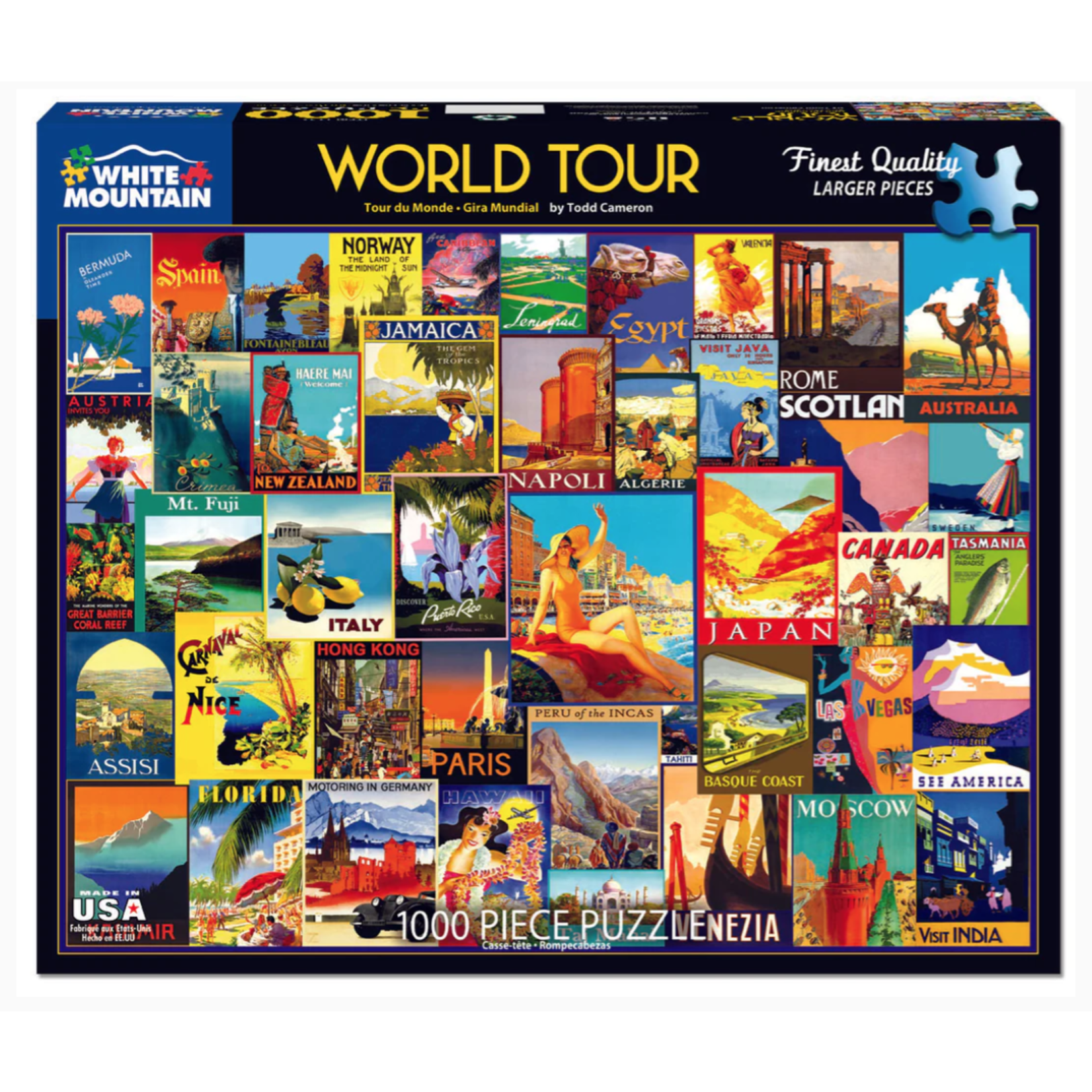 White Mountain Puzzles World Tour, 1000-Piece Jigsaw Puzzle