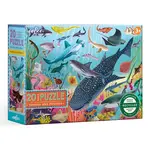 Eeboo Sharks and Friends, 20-Piece Jigsaw Puzzle