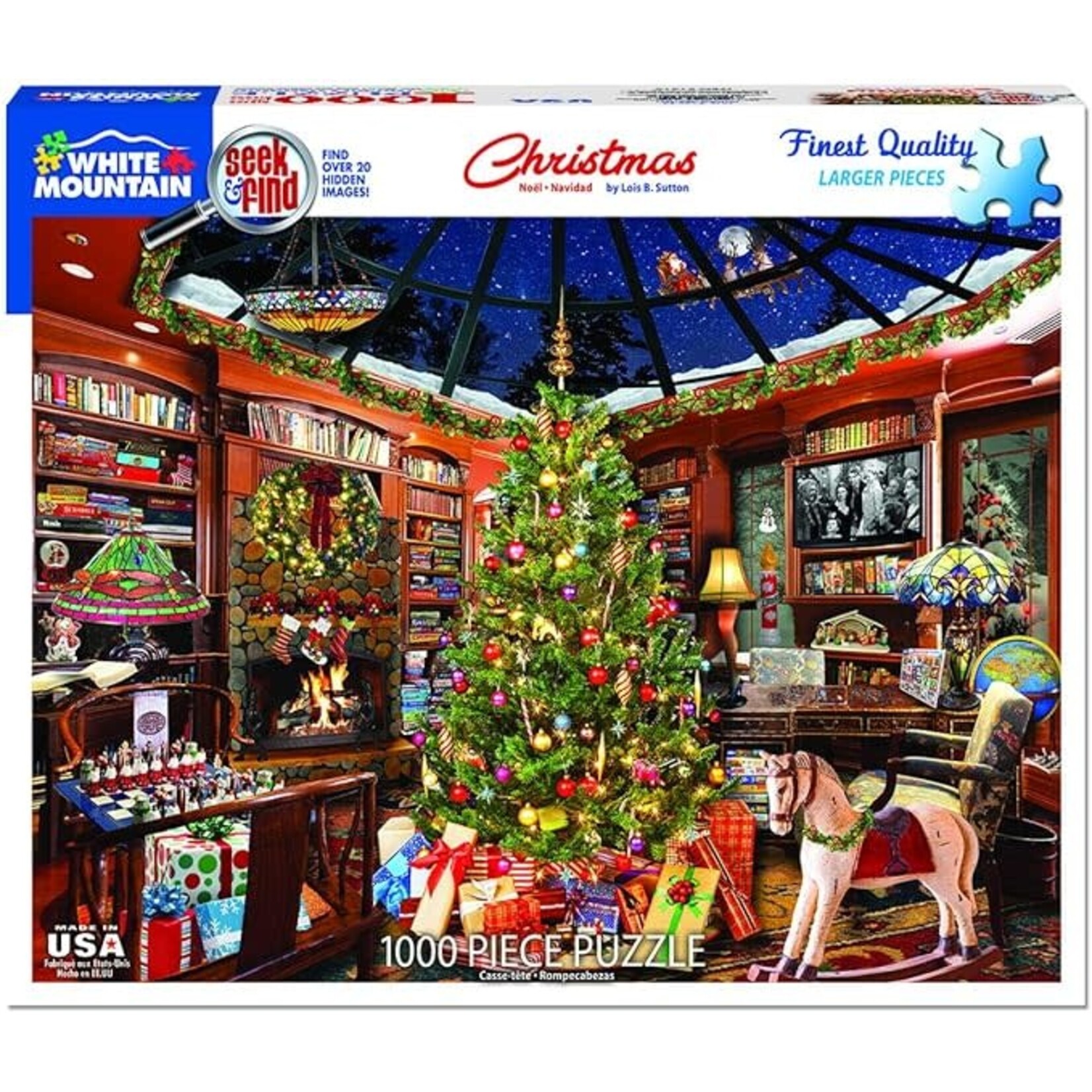 White Mountain Puzzles Christmas, Seek & Find, 1000-Piece Jigsaw Puzzle
