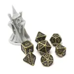 DHD 7-Piece Dice Set: Mini, Dark Gold