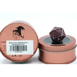 Hymgho Dice US D20 Die: Metal Behemoth Gunmetal w/ Red