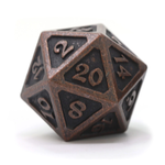 DHD Dire D20 Die: Mythica Dark Copper