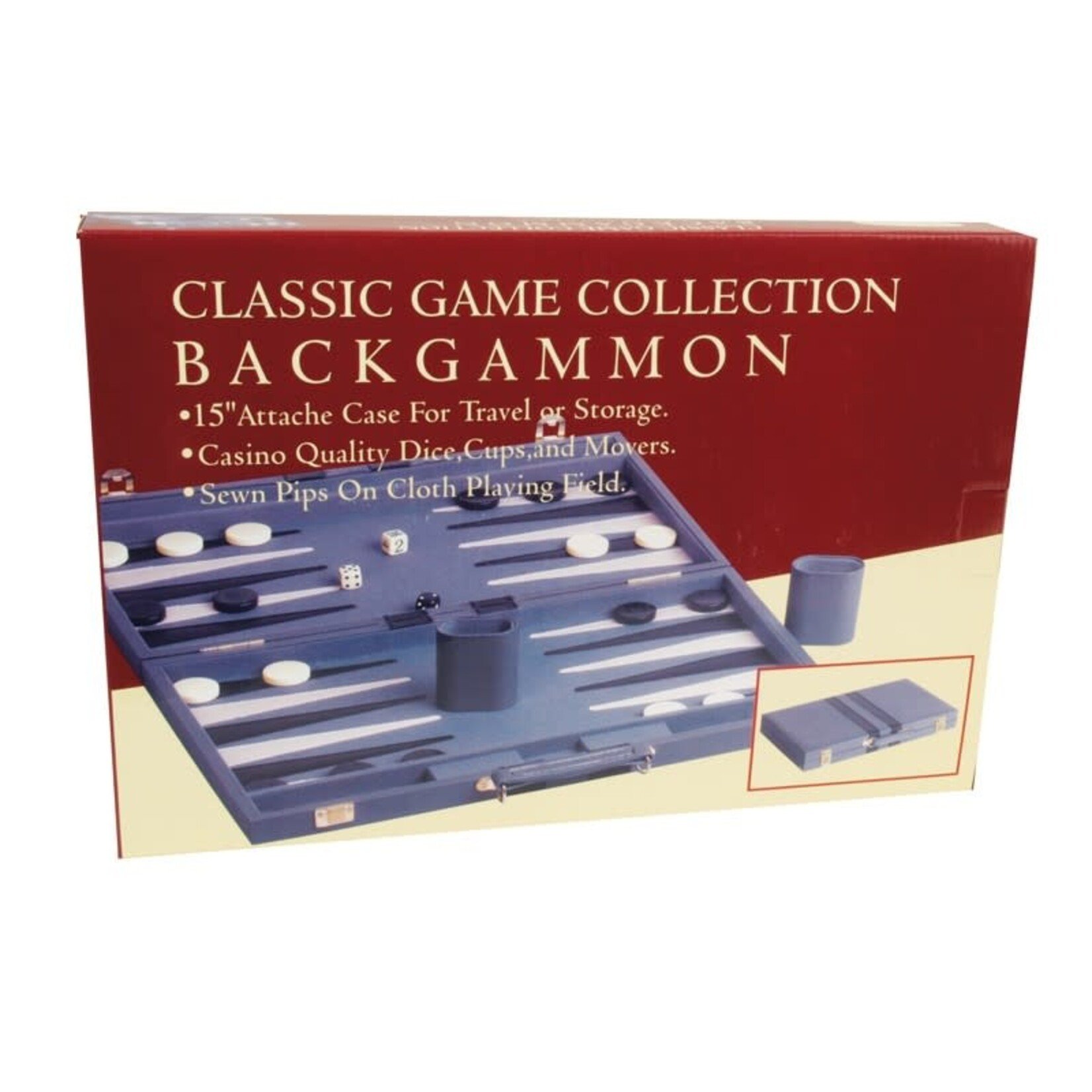 John Hansen 15-Inch Backgammon, Classic Game Collection