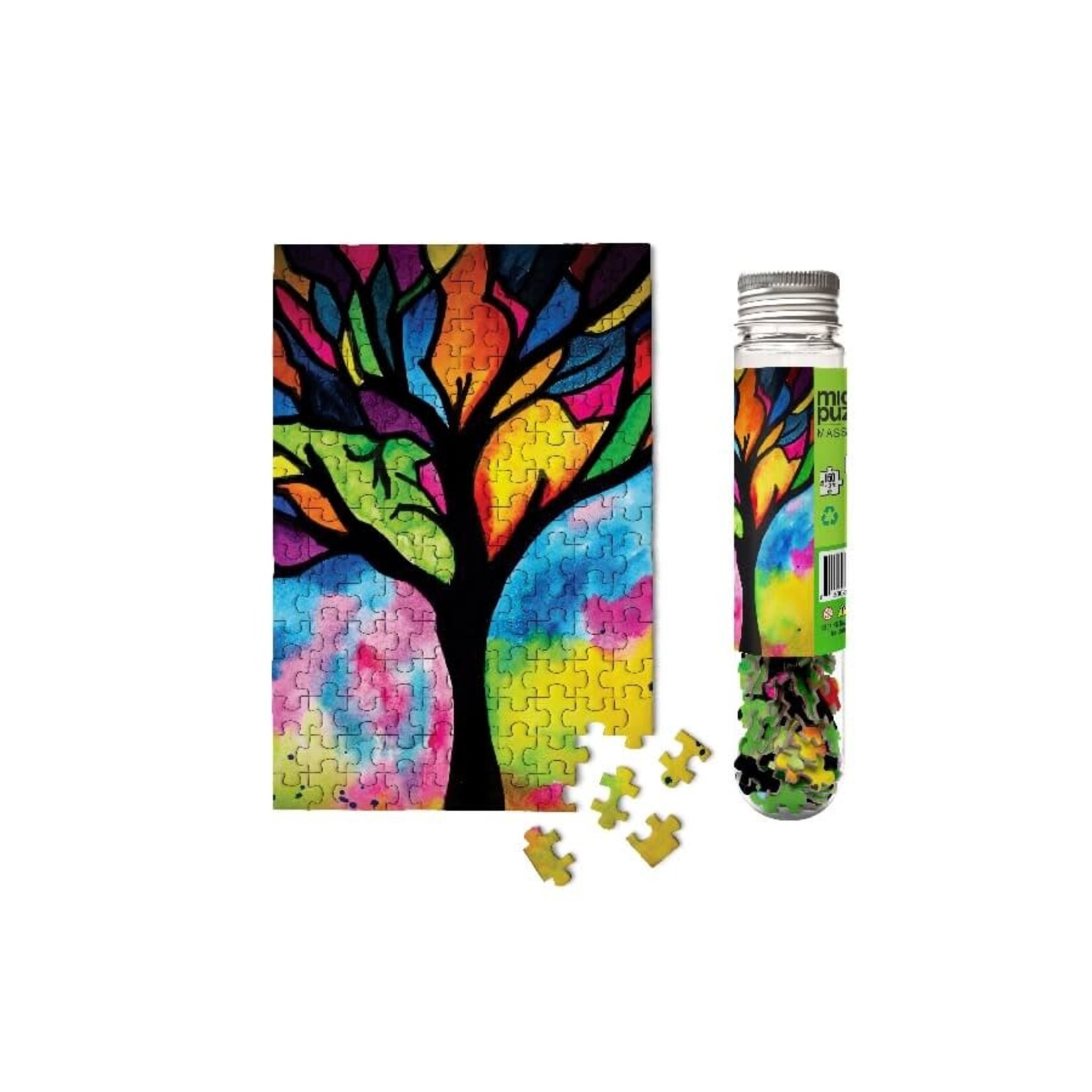 Micro Puzzles Stained Glass Tree, 150-Piece Mini Jigsaw Puzzle