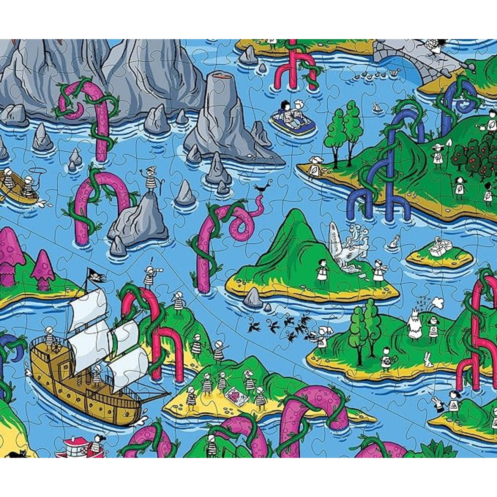 Magic Puzzle Company The Happy Isles, 1000-Piece Jigsaw Puzzle with Bonus Logic & Illusions