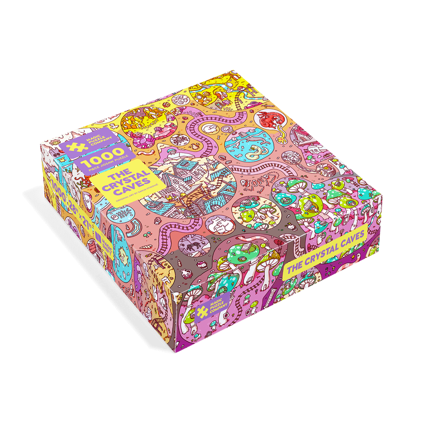 Magic Puzzle Company The Crystal Caves, 1000-Piece Jigsaw Puzzle with Bonus Logic & Illusions