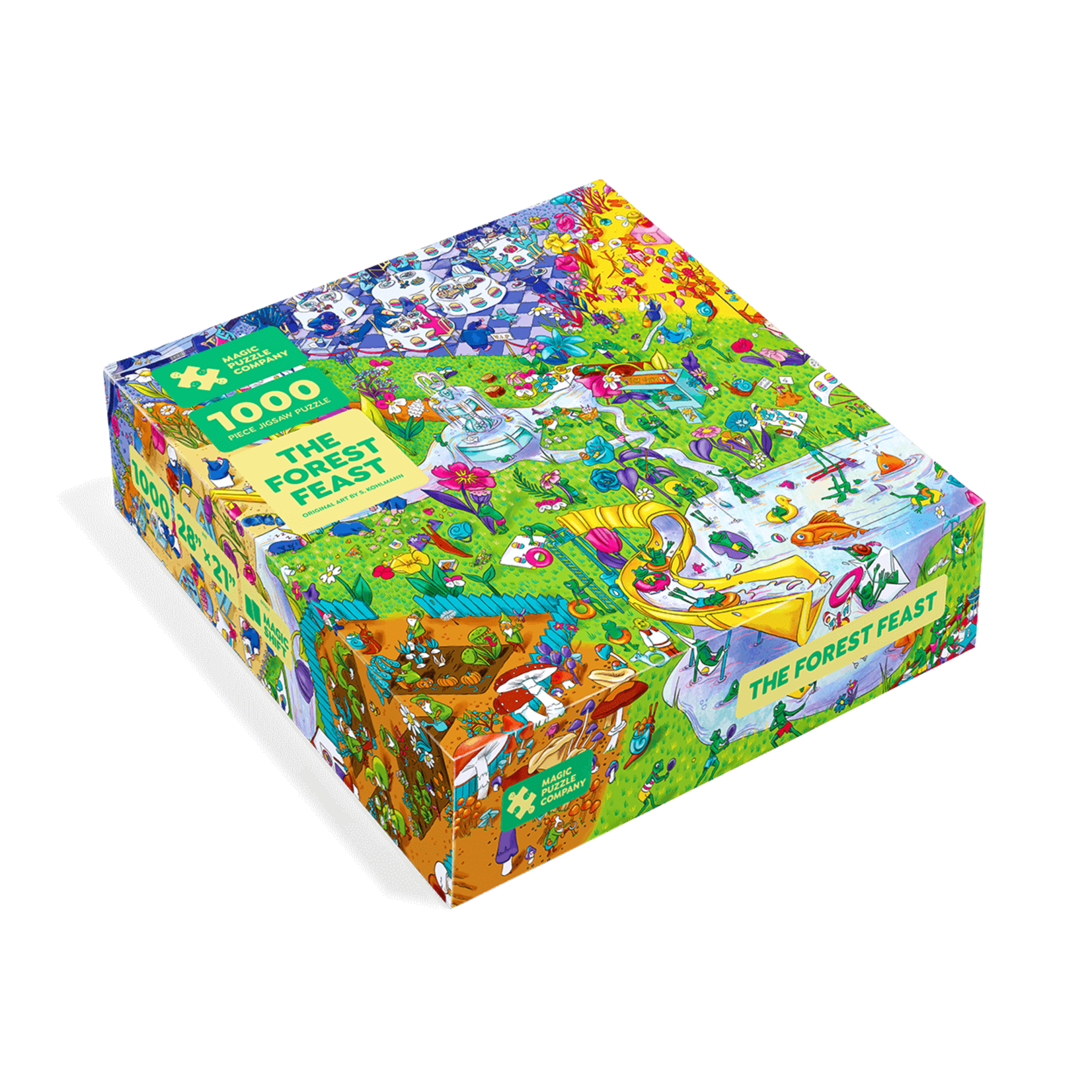 Magic Puzzle Company The Forest Feast, 1000-Piece Jigsaw Puzzle with Bonus Logic & Illusions