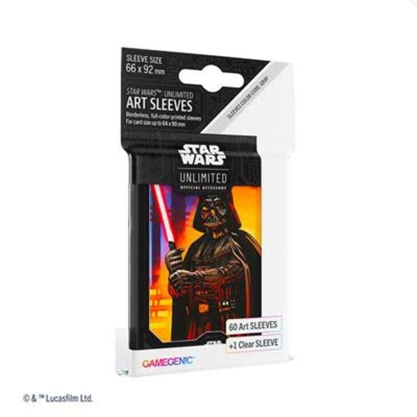 Gamegenic Card Sleeves – Star Wars: Unlimited Art Sleeves (61 Count) Darth Vader