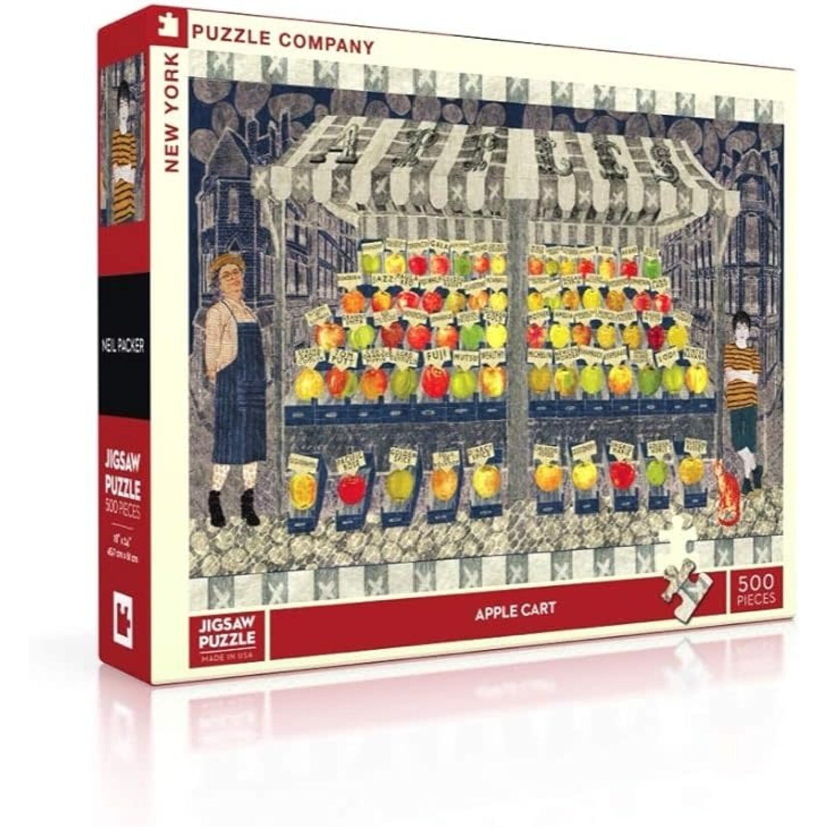 New York Puzzle Company Apple Cart, 500-Piece Jigsaw Puzzle