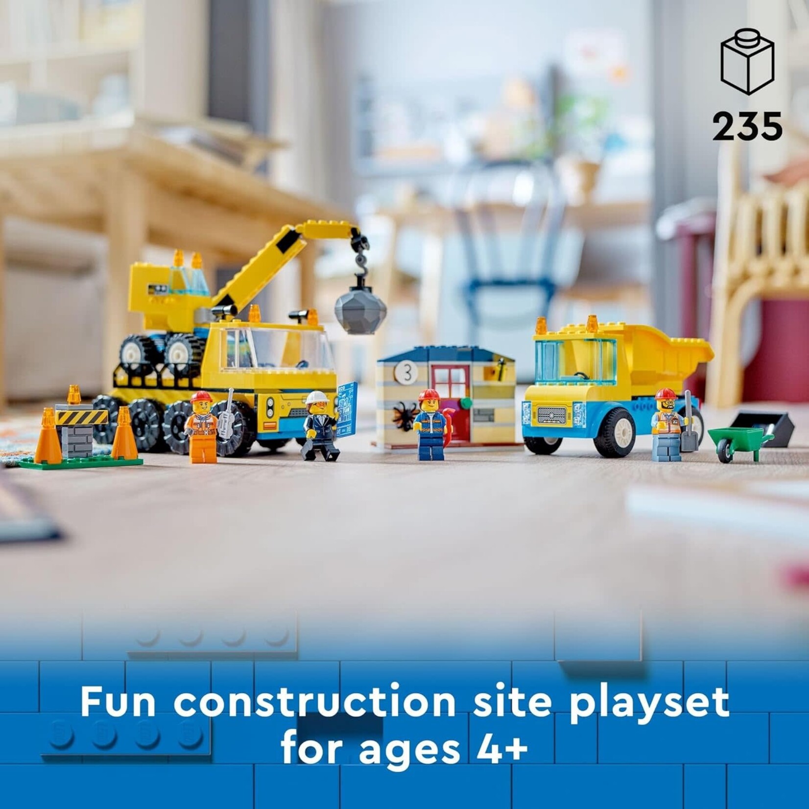 LEGO LEGO City Construction Trucks and Wrecking Ball Crane (60391)