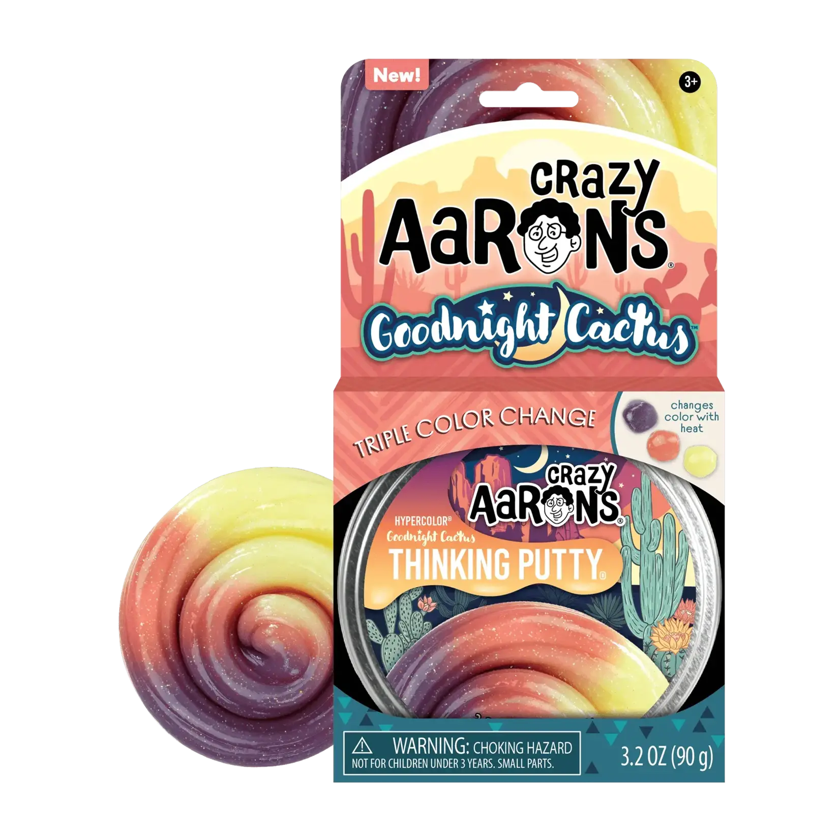 Crazy Aarons Crazy Aaron's Thinking Putty® – Goodnight Cactus (4")
