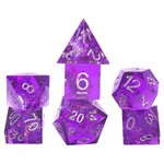 Sirius Dice 7-Piece Dice Set: Sharp-Edged Purple Fairy
