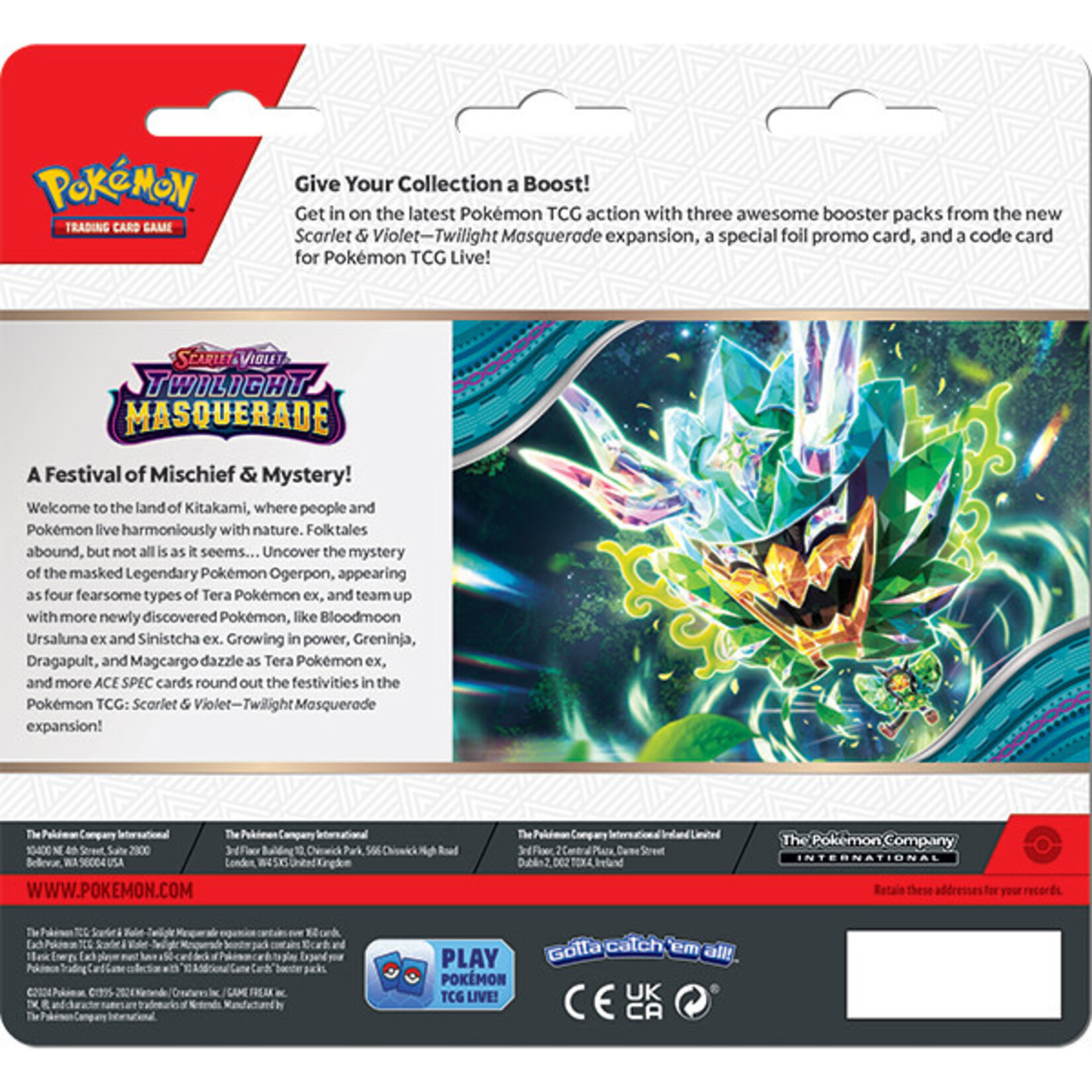 Pokémon Pokémon TCG: Twilight Masquerade – 3 Booster Blister (Snorlax)