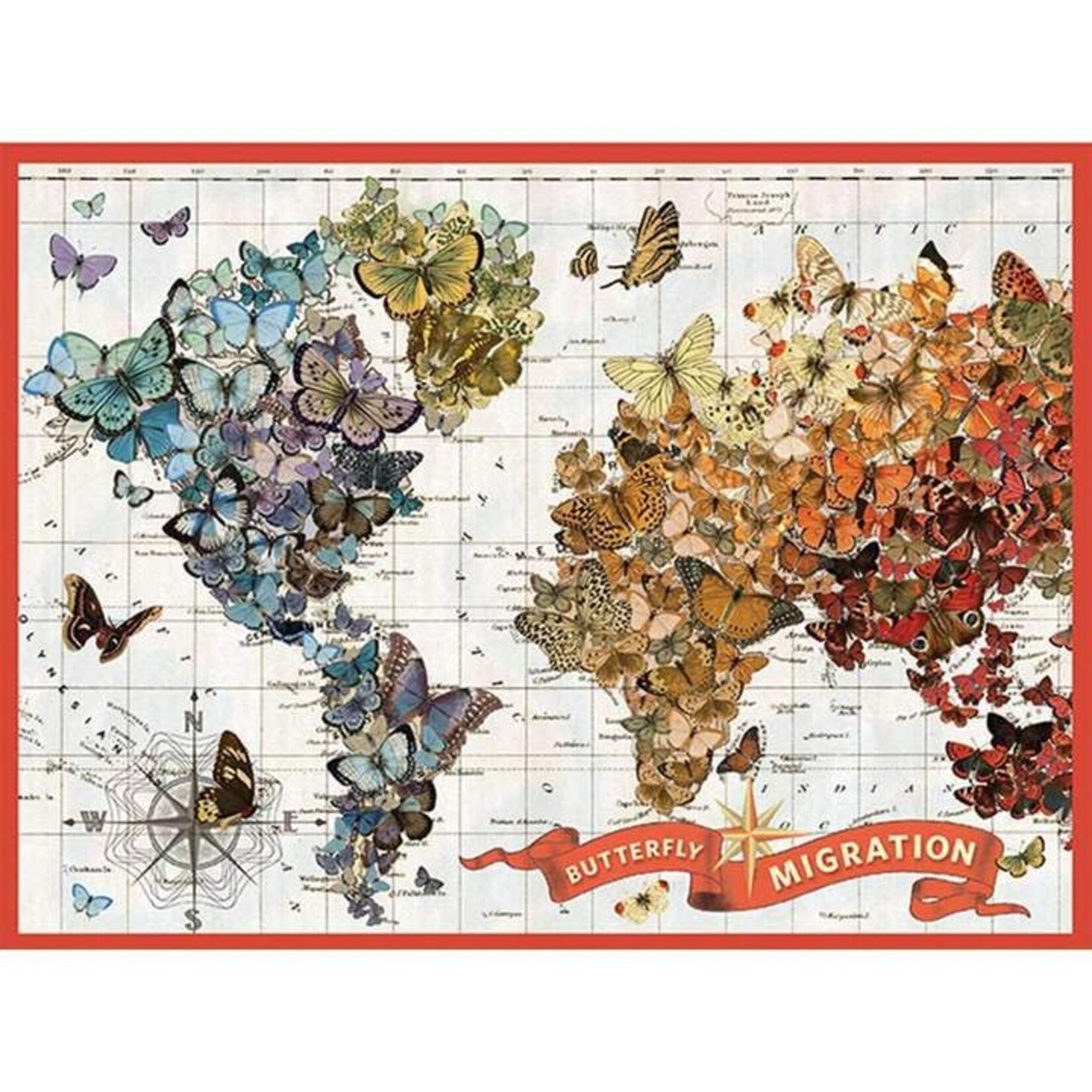 Galison Butterfly Migration by Wendy Gold, 1000-Piece Jigsaw Puzzle
