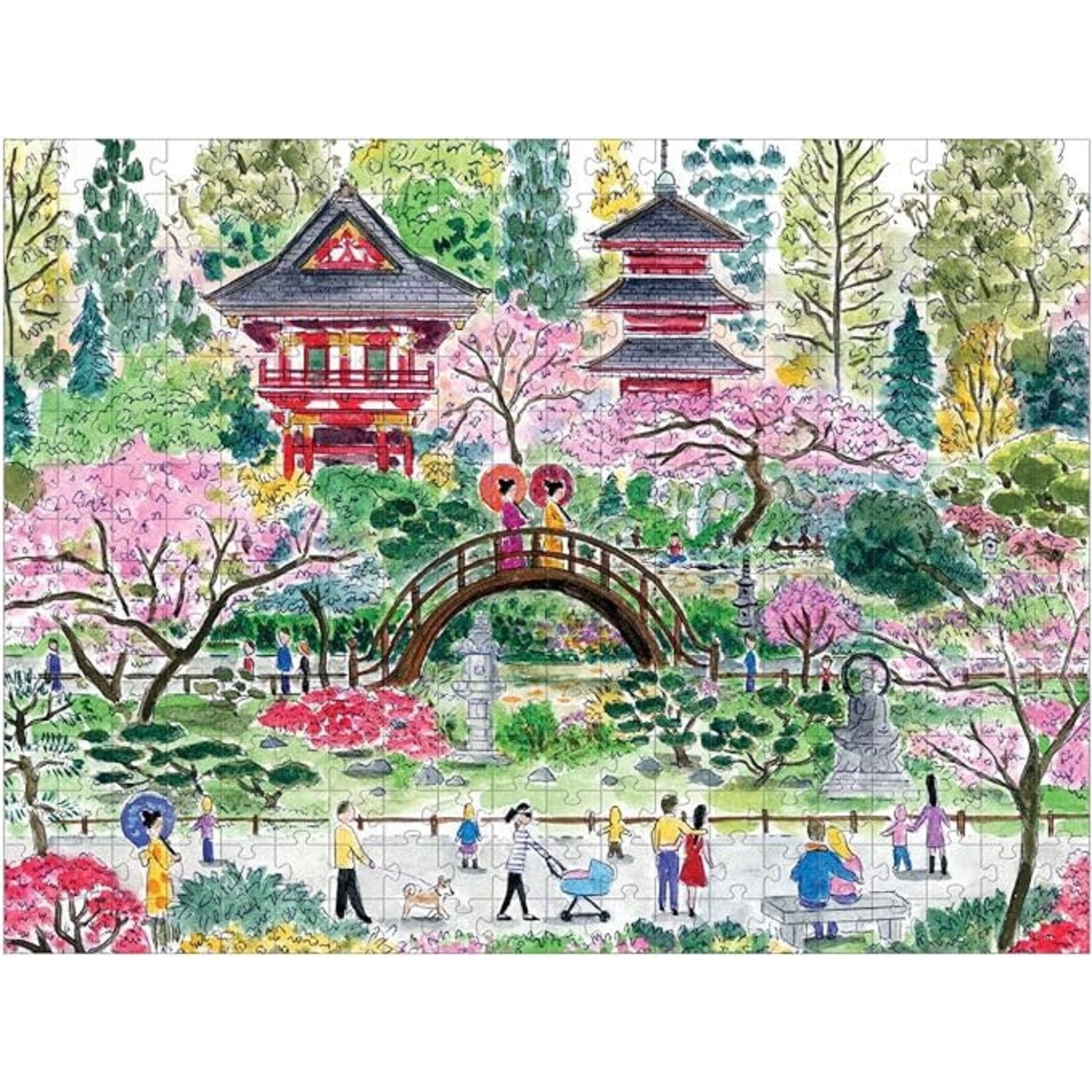 Galison Japanese Tea Garden by Michael Storrings, 300-Piece Jigsaw Puzzle