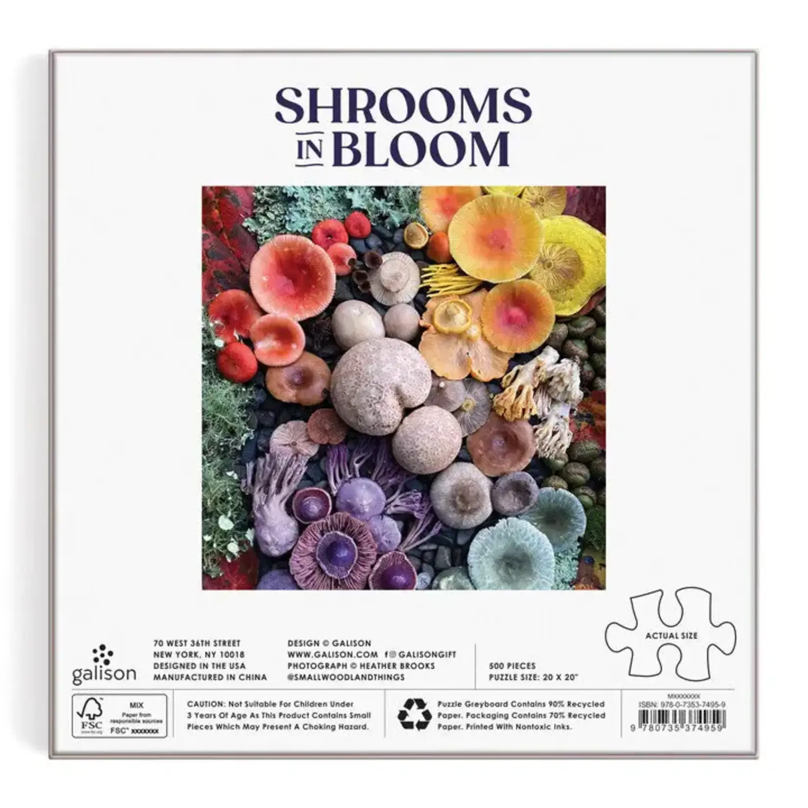 Galison Shrooms in Bloom, 500-Piece Jigsaw Puzzle