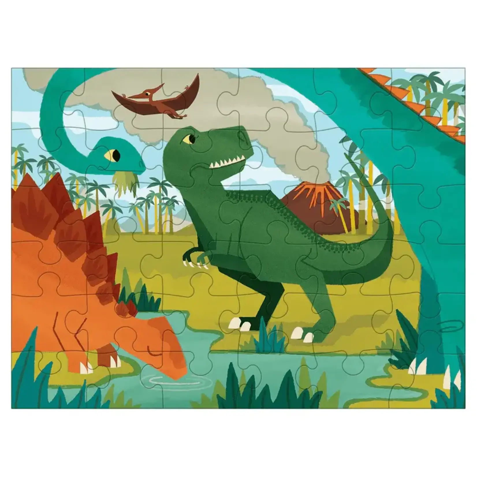 Mudpuppy Dinosaur Park Puzzle To Go, 36-Piece Jigsaw Puzzle