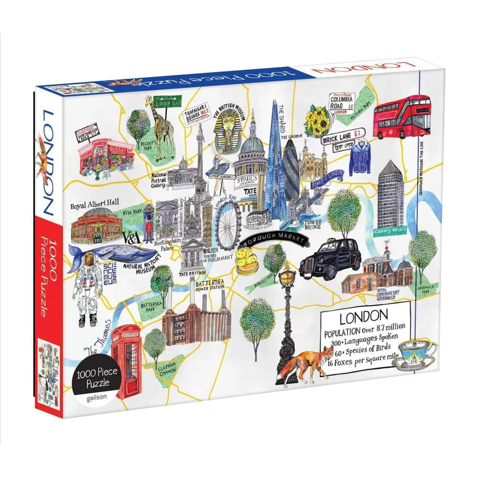 Galison London Map, 1000-Piece Jigsaw Puzzle