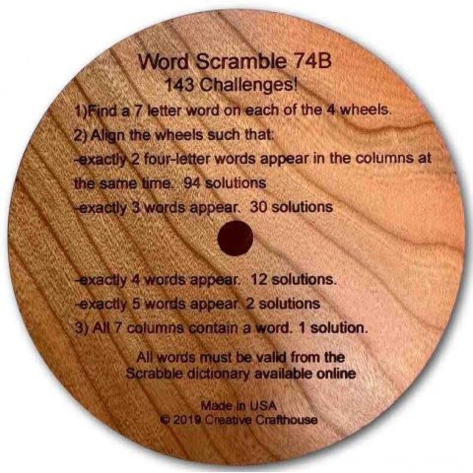 Creative Crafthouse Word Wheel Scramble 74B