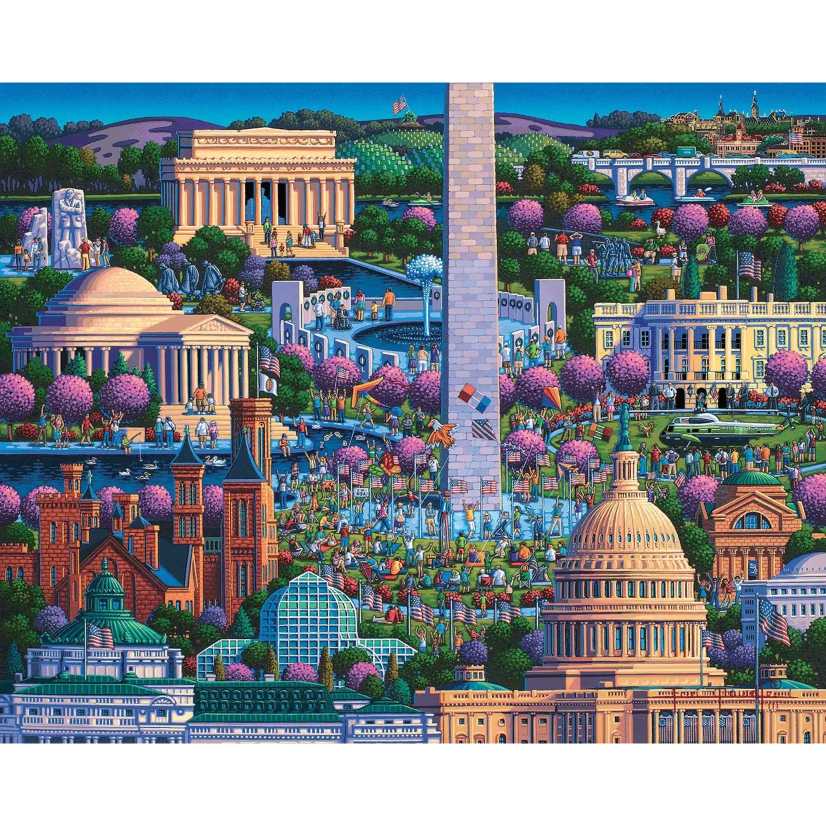 Dowdle Puzzles Washington, D.C. Mall – 1000-Piece Jigsaw Puzzle