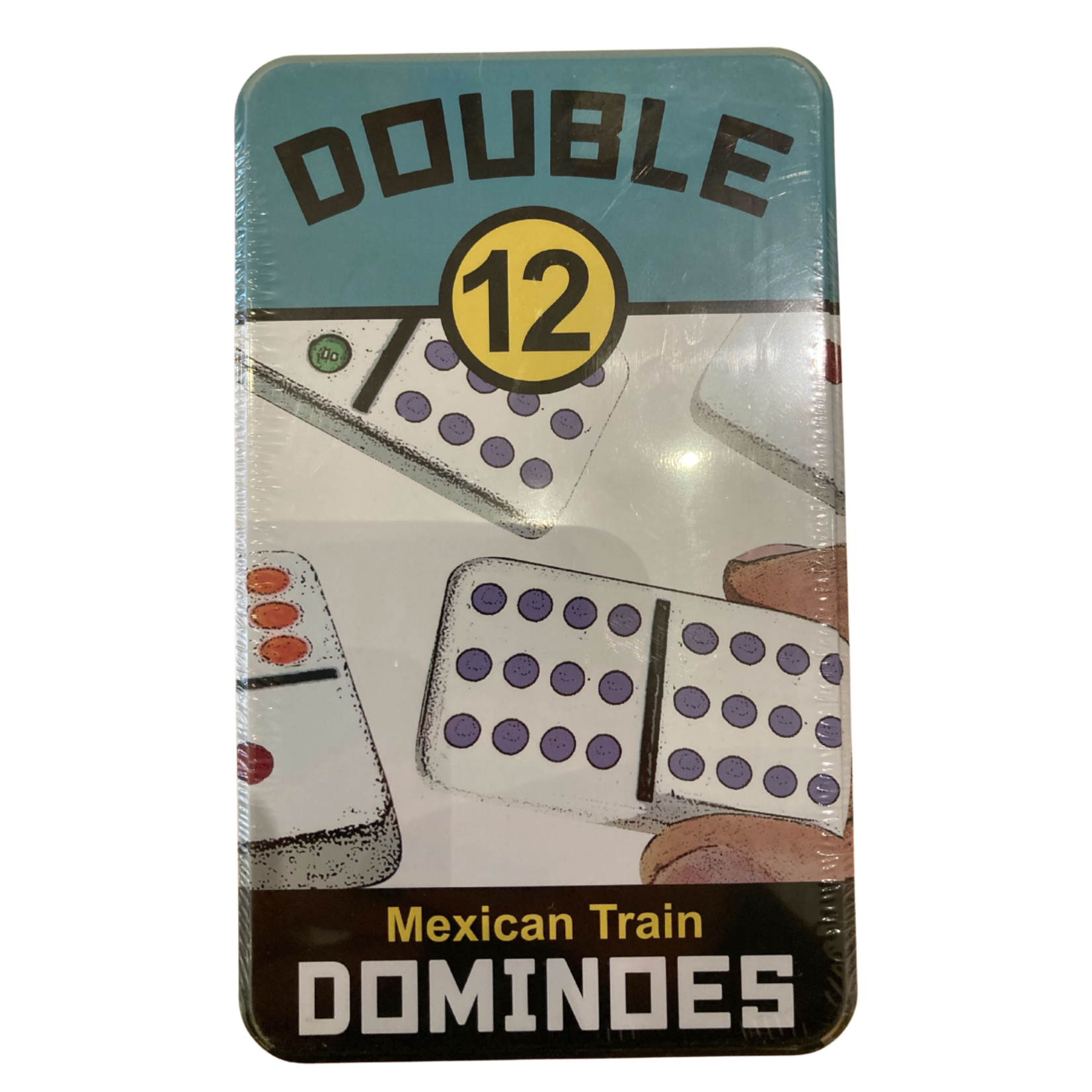 Puremco Mexican Train Dominoes:  Double 12 Color-Coded  with Jumbo-Sized White/Color Dots