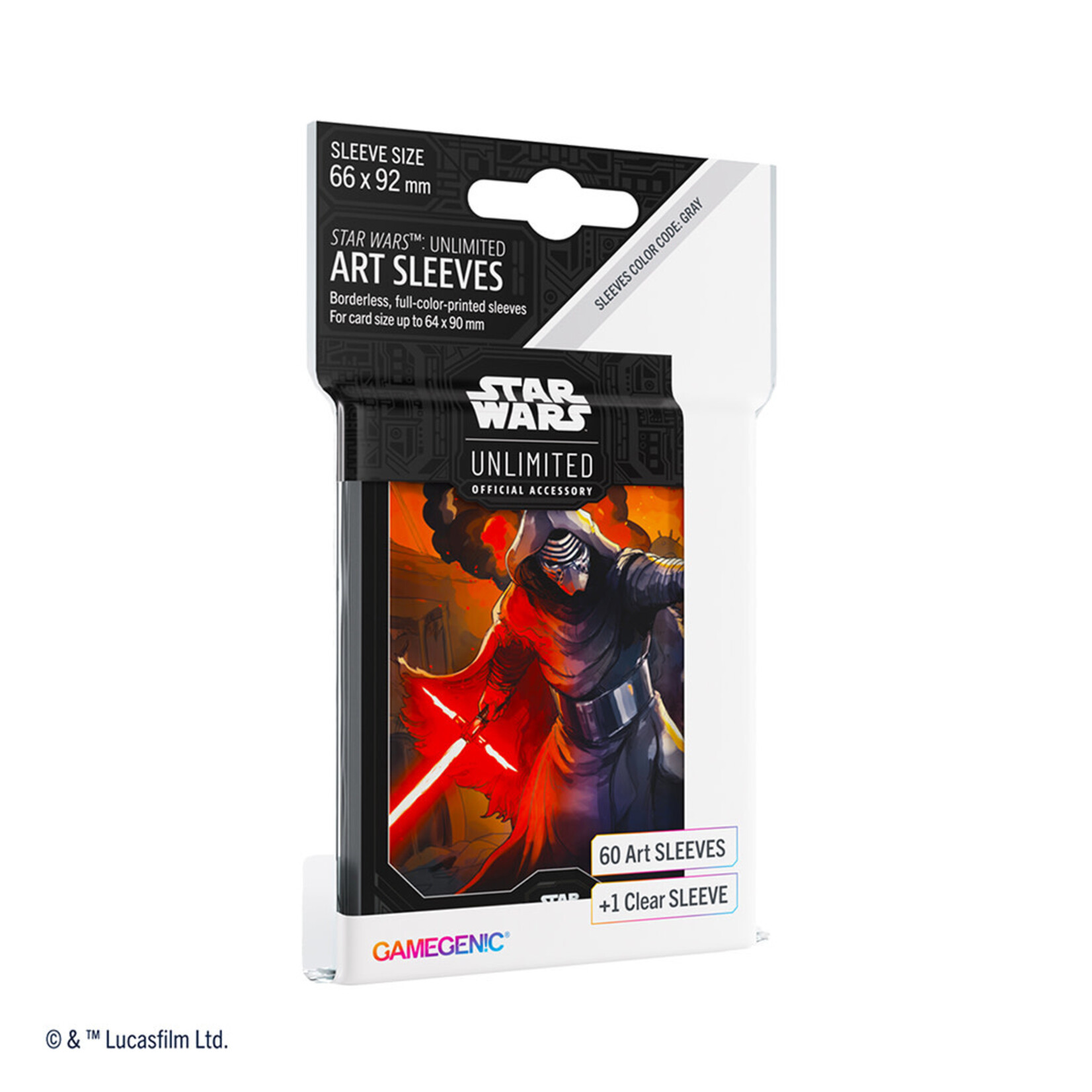 Gamegenic Card Sleeves: Star Wars: Unlimited Art Sleeves – Kylo Ren (61 Count)