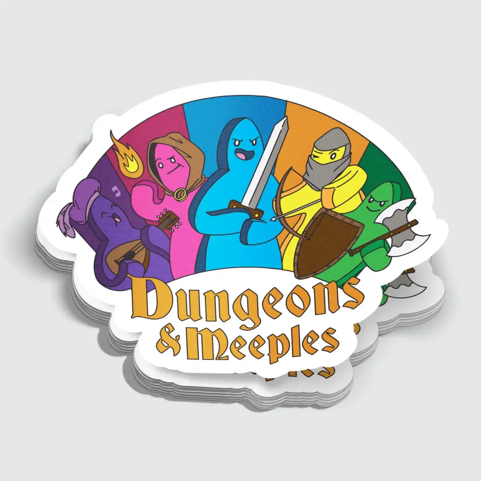 Mimic Gaming Co Sticker: Dungeons and Meeples RPG (3")