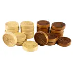 Worldwise Imports Checkers Pieces: Sheesham and Boxwood (7/8")