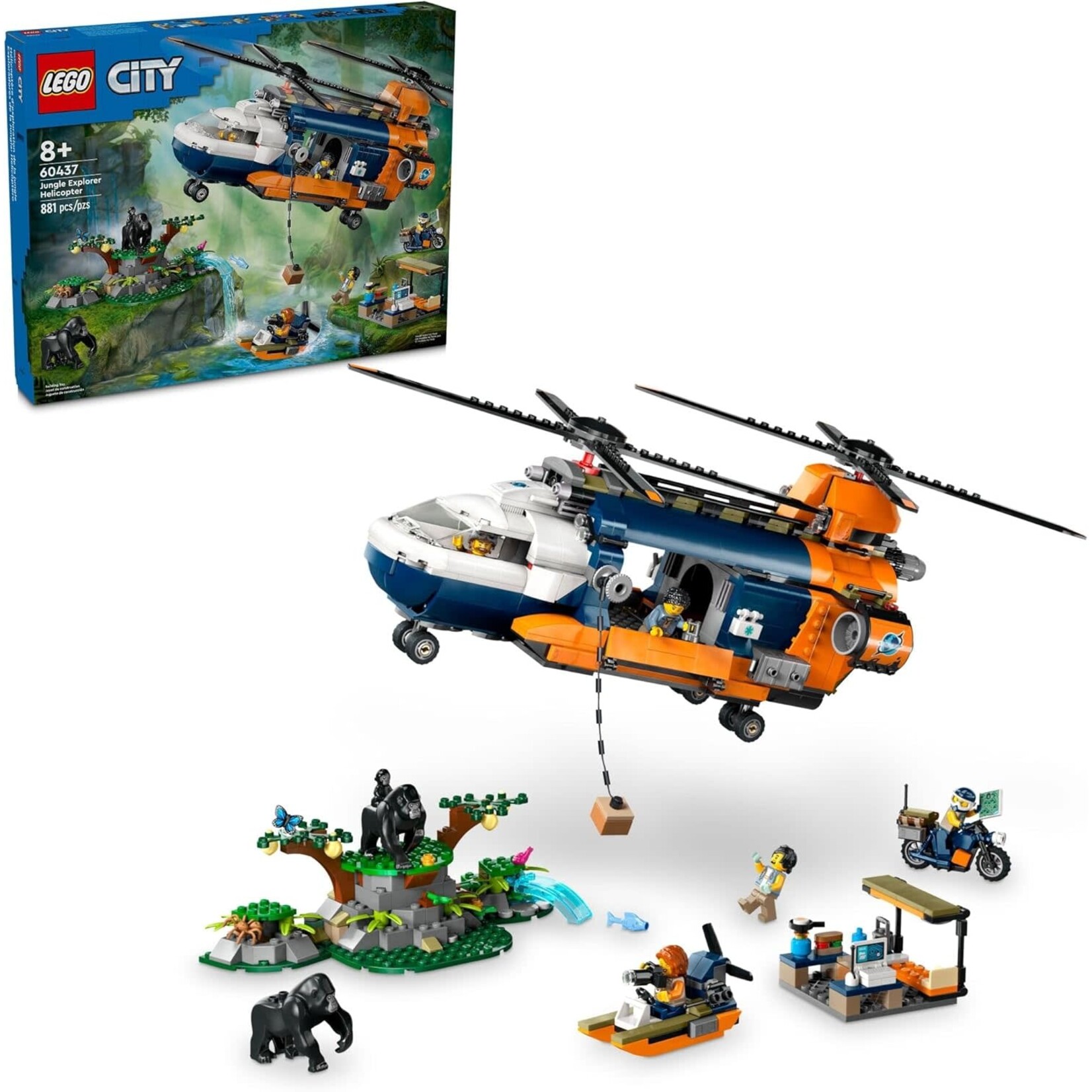 LEGO LEGO City Jungle Explorer Helicopter at Base Camp (60437)