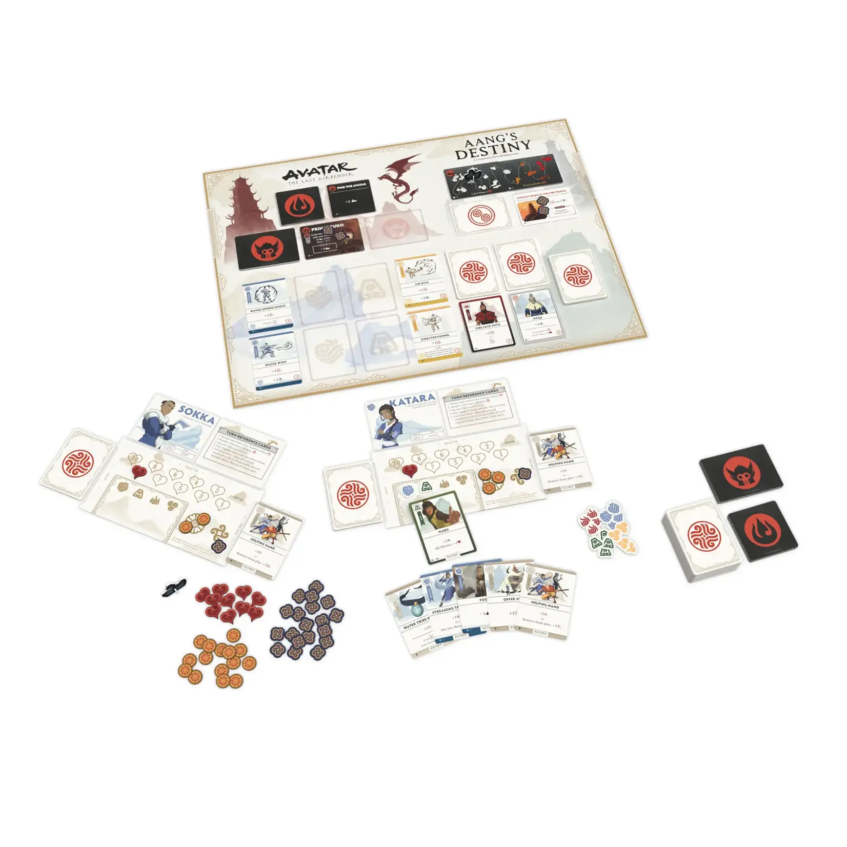 The Op Games | usaopoly Avatar: The Last Airbender Aang's Destiny – A Cooperative Deck-Building Game